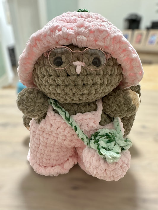 Crochet Bunny Plushie – Handmade Kawaii Amigurumi (16 x 7in)